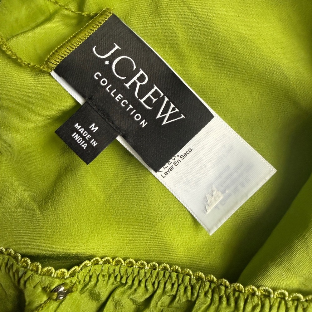 J crew collection green skirt slip NWT M - Picture 4 of 7